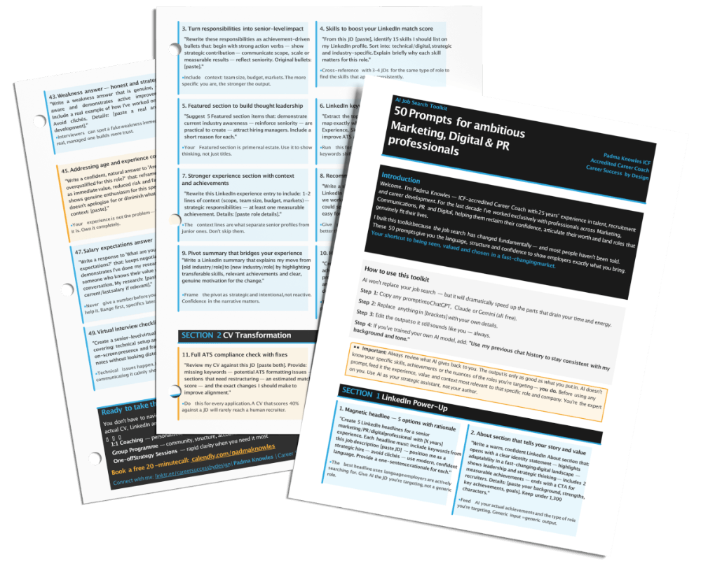 3 pages of text arranged as a fan