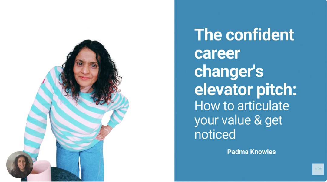 The confident career changer's elevator pitch